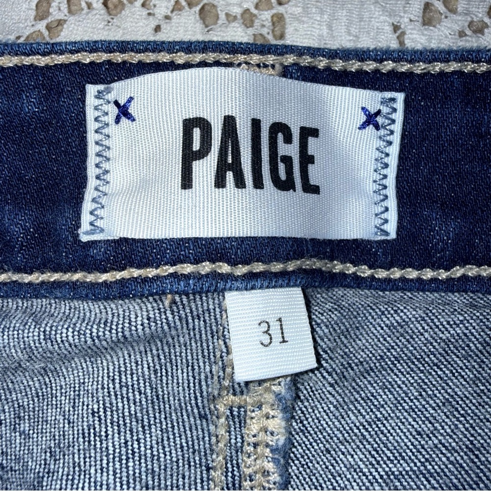 Paige Hoxton High Rise women’s Distressed Skinny Ankle Jeans Size 31 - Picture 3 of 14